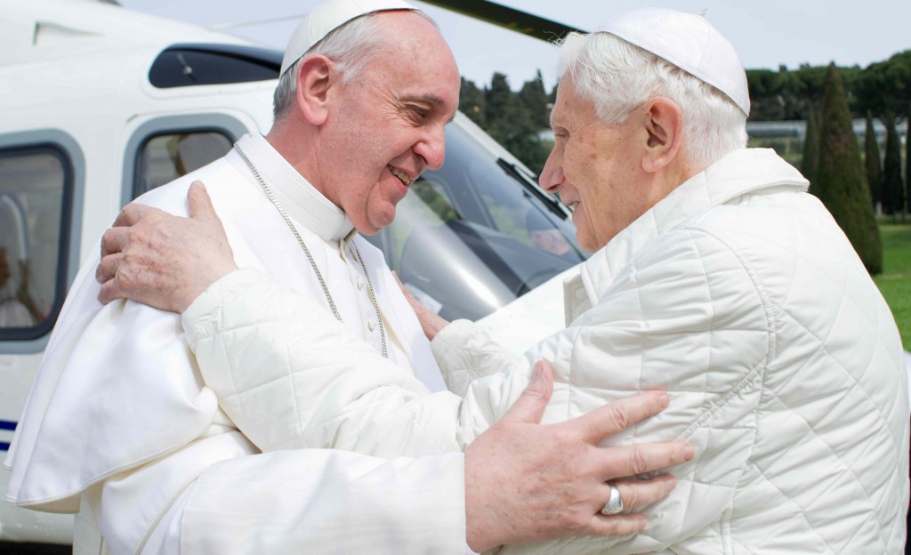 Encuentro Benedicto XVI y Francisco, en Castelgandolfo.