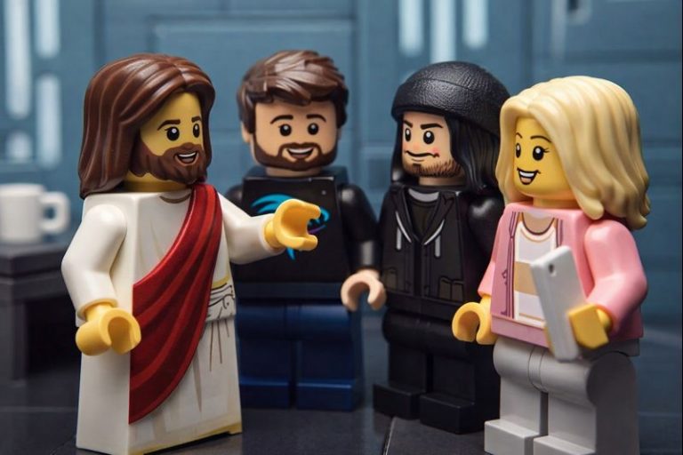 Jesús y algunos influencers en forma de Lego